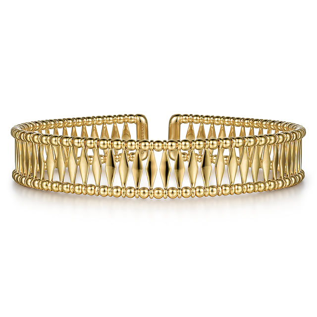 14K Yellow Gold Bujukan Cuff Bracelet