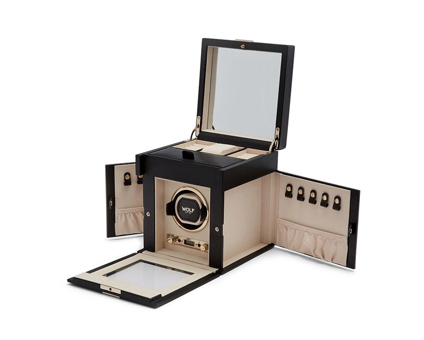 PALERMO SINGLE WATCH WINDER WITH JEWELRY STORAGE