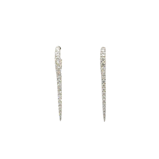 Medium Spike Elegant Diamond Drop Earrings