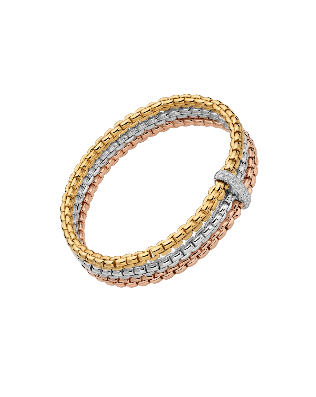 Flex'it Bracelet with Triple Mesh and Diamond Pav�