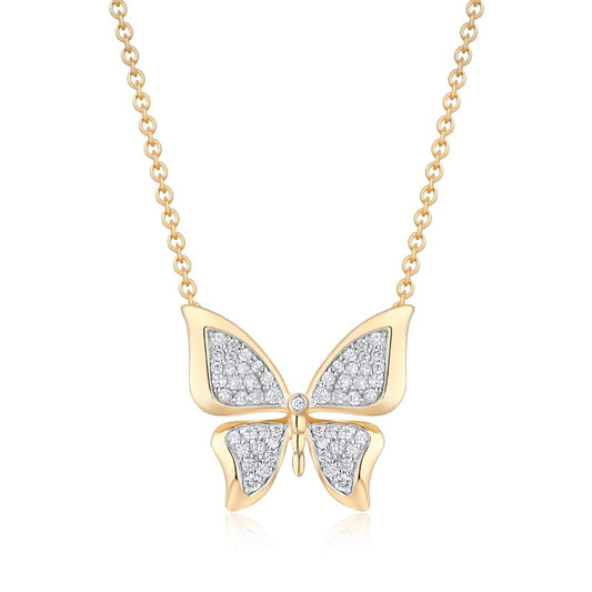 Diamond Butterfly Necklace