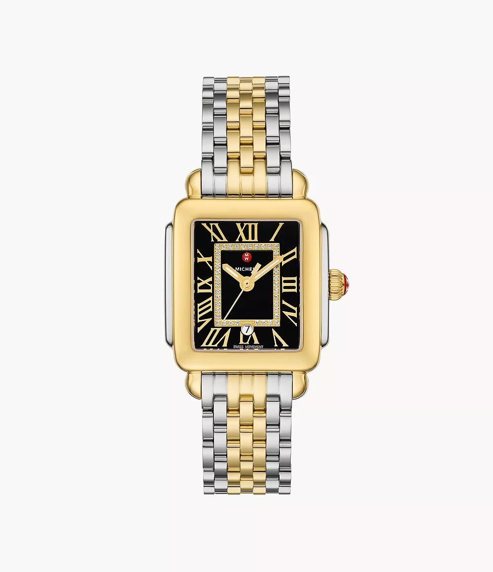 DECO MADISON MID TWO-TONE 18K GOLD-PLATED DIAMOND WATCH