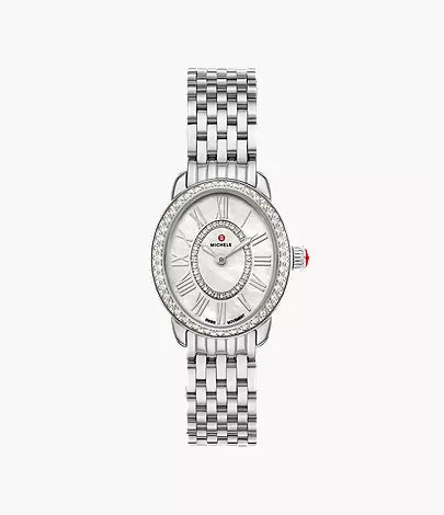 Serein Oval Diamond Stainless Steel Watch
