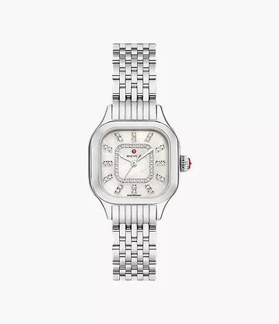 Meggie Stainless Steel Diamond Dial Watch