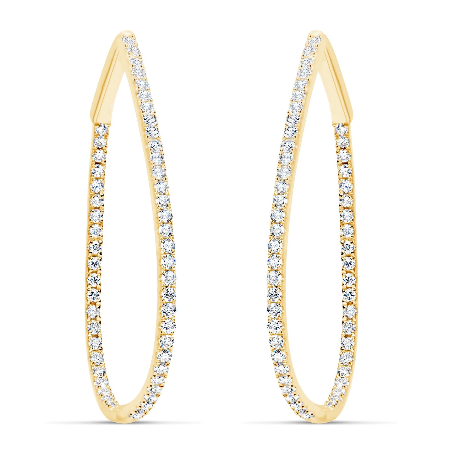 1.98 CARAT HOOP DIAMOND EARRINGS