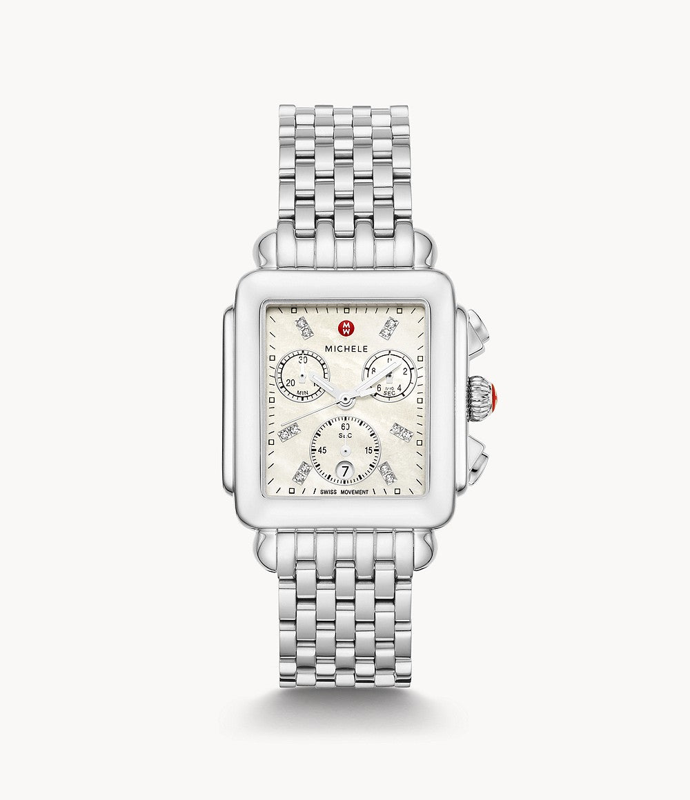 DECO STAINLESS DIAMOND DIAL WATCH
