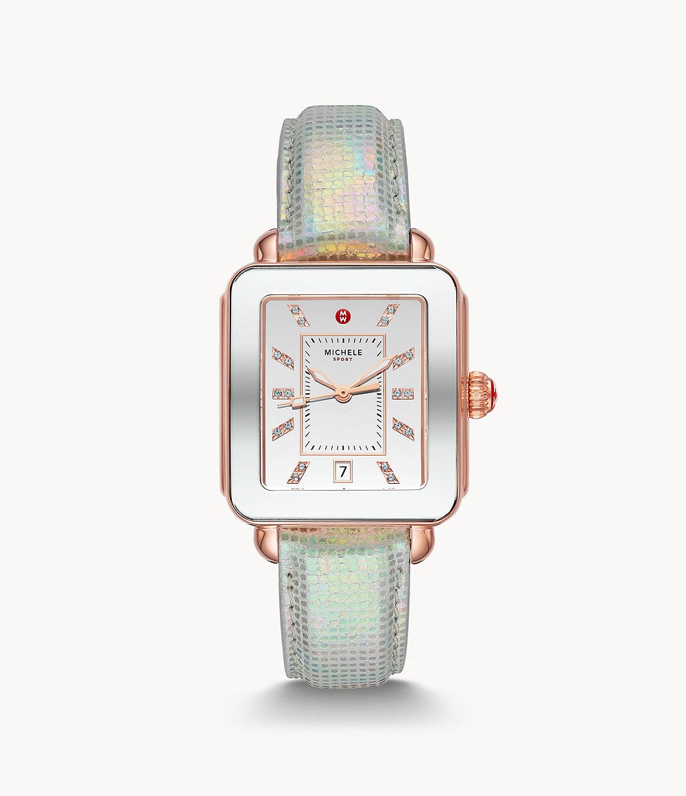 DECO SPORT TWO-TONE ROSE-GOLD TOPAZ DIAL