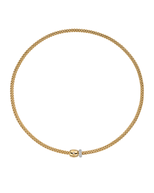 Flex'it Necklace with Ornamental Clasp and Diamond Pavé