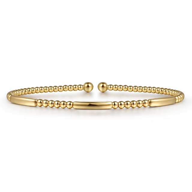 14K Yellow Gold Bujukan Open Bangle