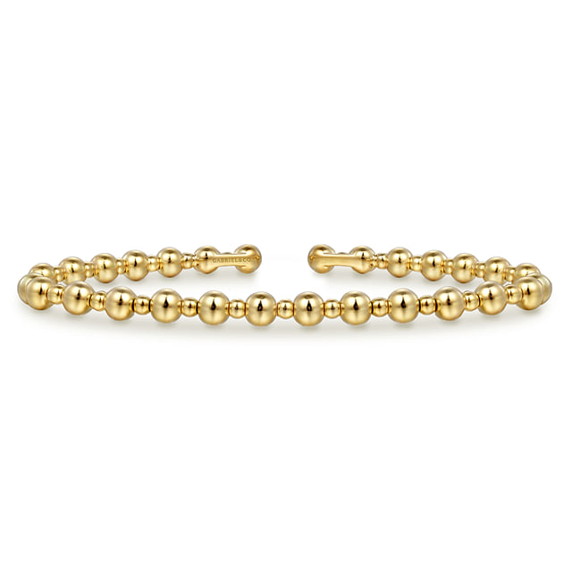 14K Yellow Gold Bujukan Open Bangle