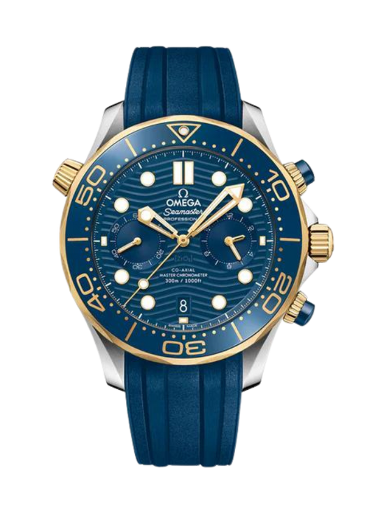 BLUE-GOLD SEAMASTER DIVER 300M CO‑AXIAL MASTER CHRONOMETER CHRONOGRAPH 44 MM