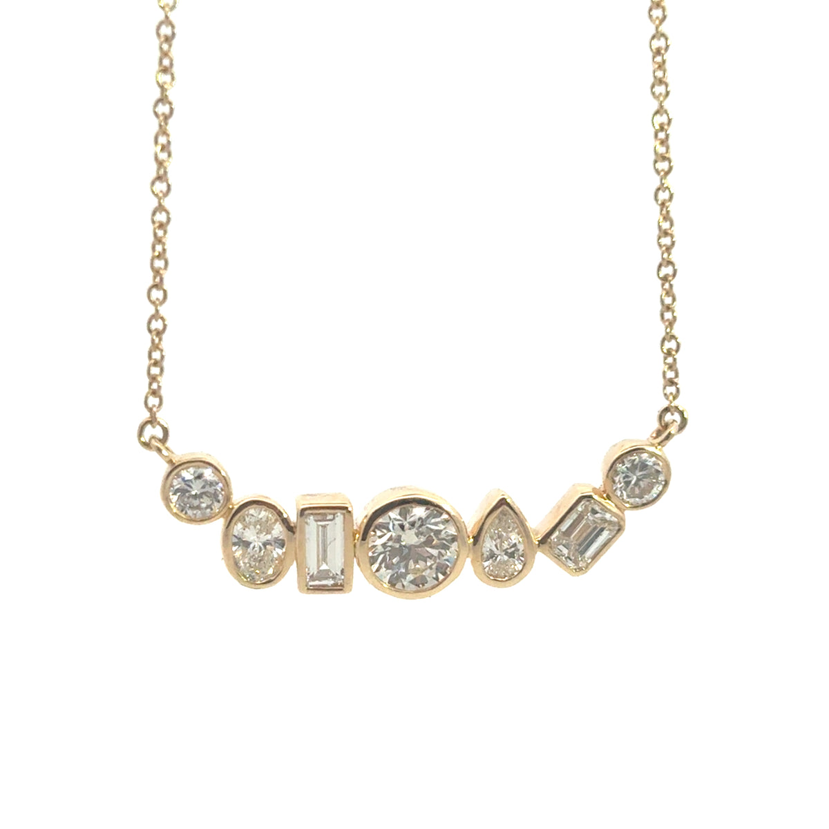 WHITE DIAMOND MULTISHAPE PENDANT