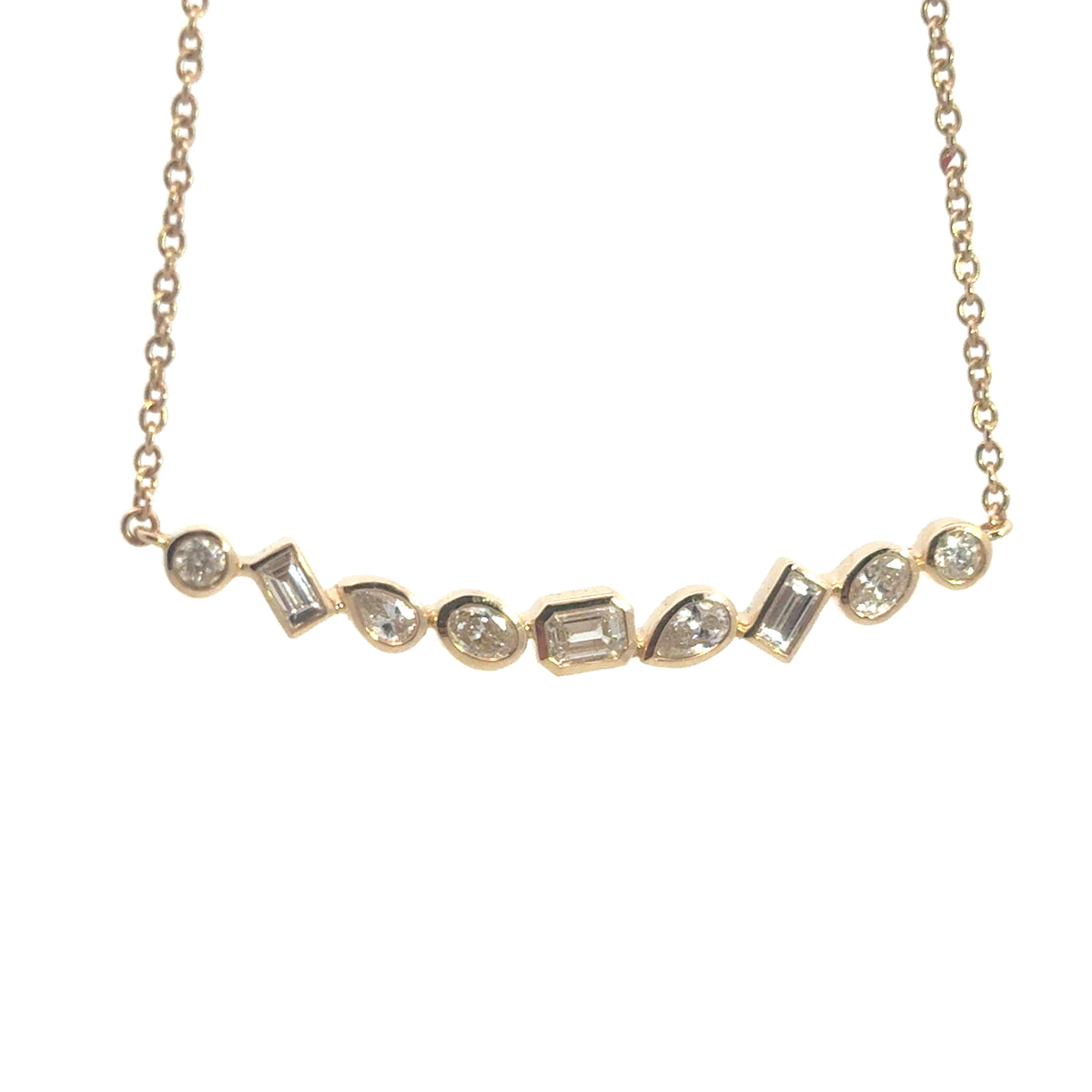WHITE DIAMOND MULTISHAPE PENDANT