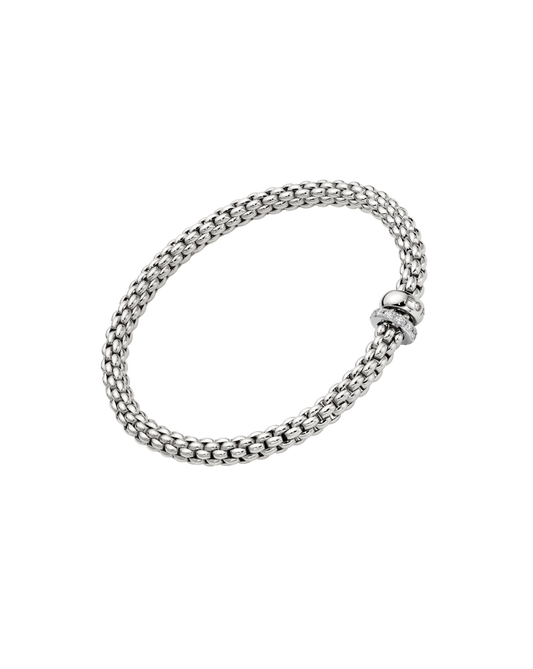 Flex'it bracelet with a double rondel and diamond pav�