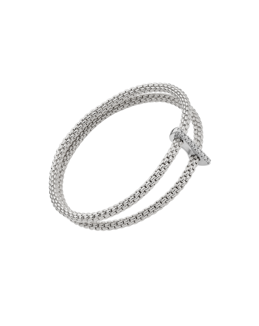 Double Mesh Bracelet with Diamond Pav�