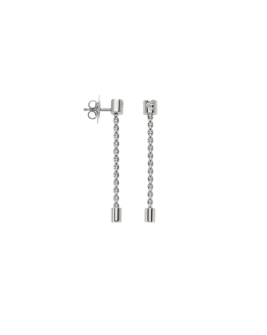Pendant earrings with diamonds