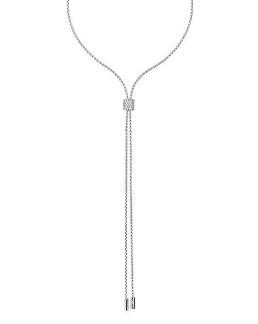 Slider necklace with diamond pavé
