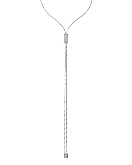 Slider necklace with diamond pavé