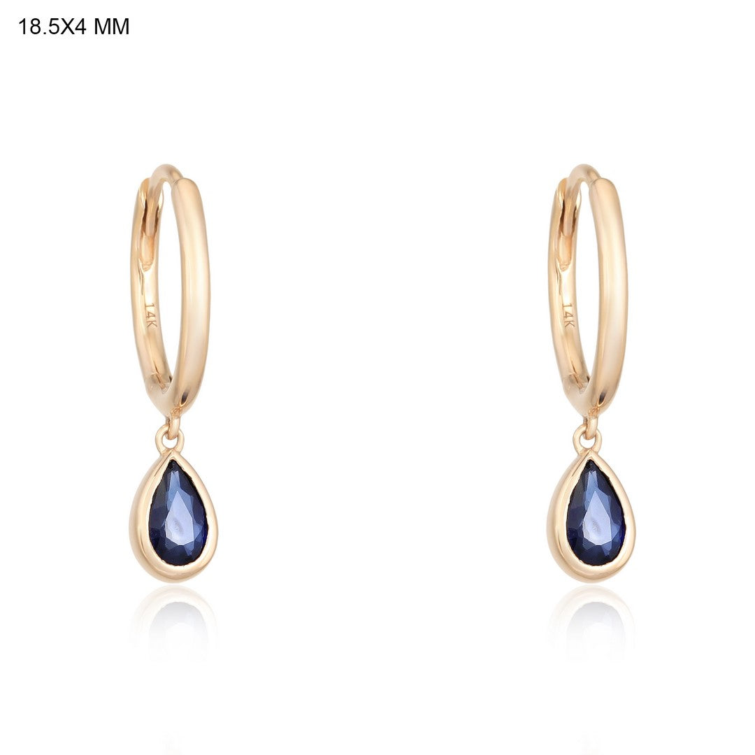 Single Blue Sapphire small earrings