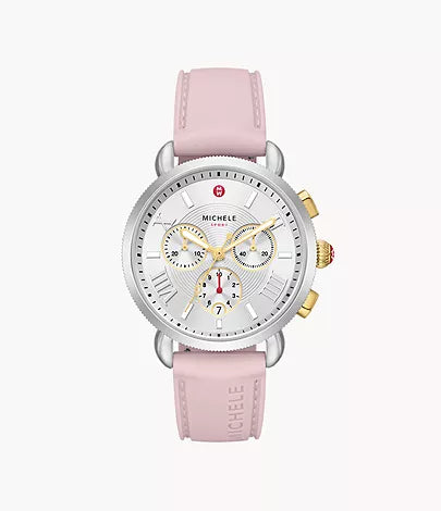 Sporty Sport Sail Two-Tone Peony Silicone Watch