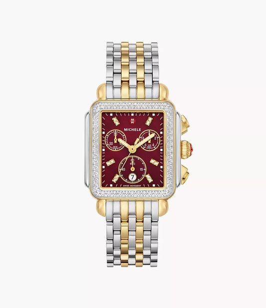 Deco Two-Tone 18K Gold-Plated Diamond Watch