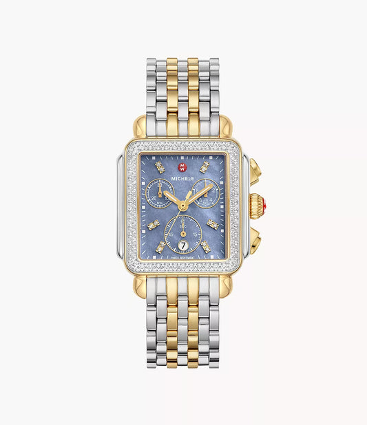 DECO TWO-TONE 18K GOLD-PLATED DIAMOND WATCH