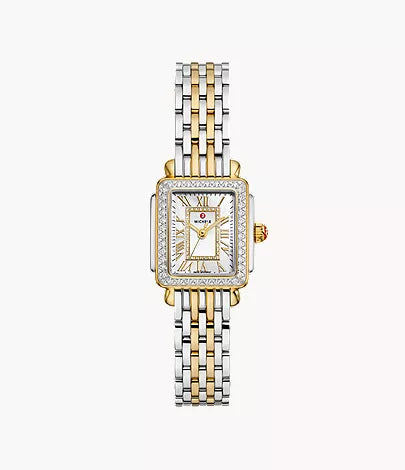 Deco Madison Mini Diamond Two-Tone 18K Gold-Plated Watch