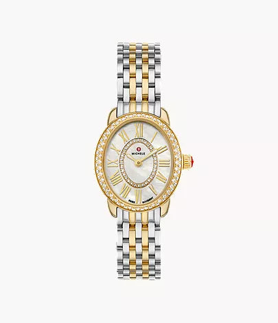 Serein Oval Diamond Two-Tone 18K Gold-Plated Watch