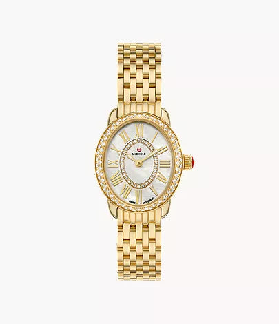 Serein Oval Diamond 18K Gold-Plated Watch