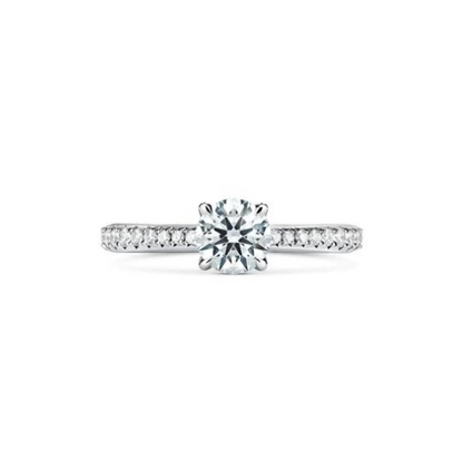 VELA SOLITAIRE RING WITH DIAMOND BAND