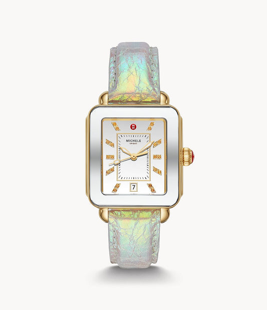 DECO SPORT TWO-TONE GOLD-TONE TOPAZ DIAL WATCH