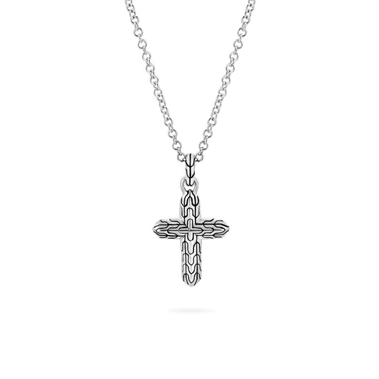CLASSIC CHAIN CROSS PENDANT NECKLACE