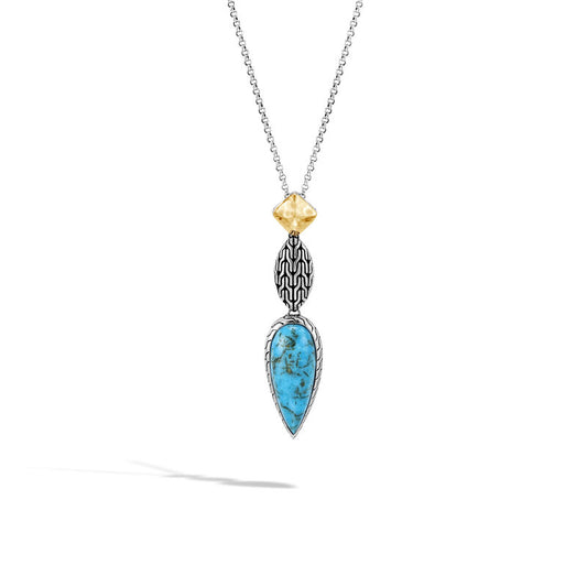 CLASSIC CHAIN DROP NECKLACE IN TURQUOISE