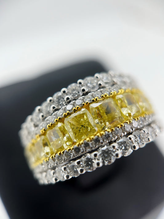 ROMANCE YELLOW DIAMOND RING - 2.16CTW