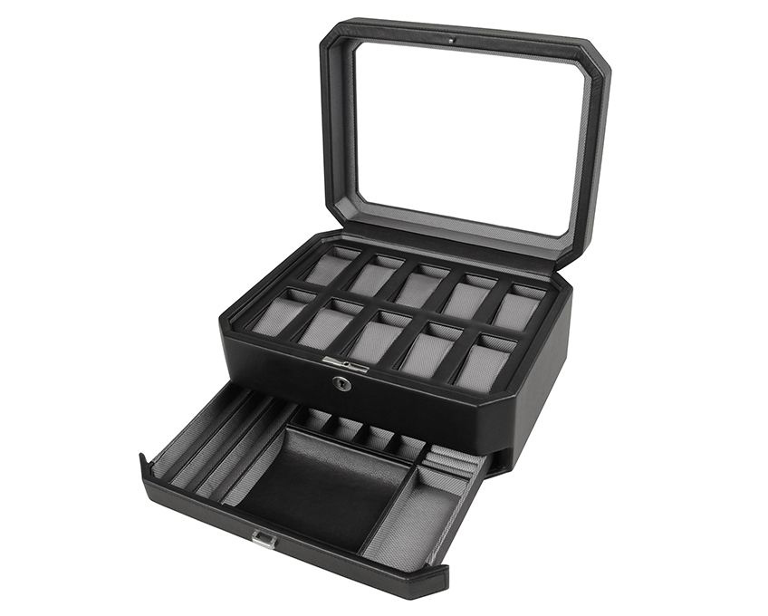 WINDSOR 10 PIECE WATCH BOX WITH DRAWER
