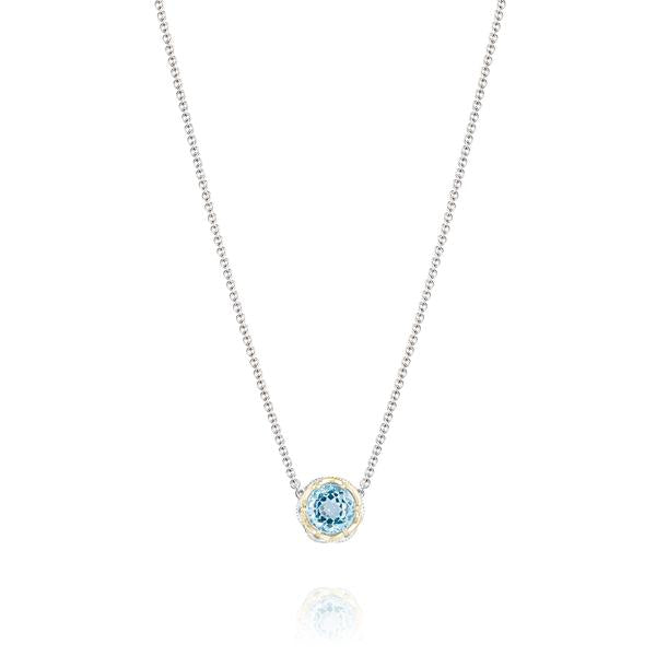 CRESCENT CROWN STYLE CRYSTAL CLEAR SKY BLUE TOPAZ GEMSTONE