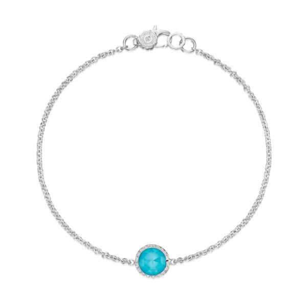 PETITE FLOATING BEZEL BRACELET FEATURING NEO-TURQUOISE