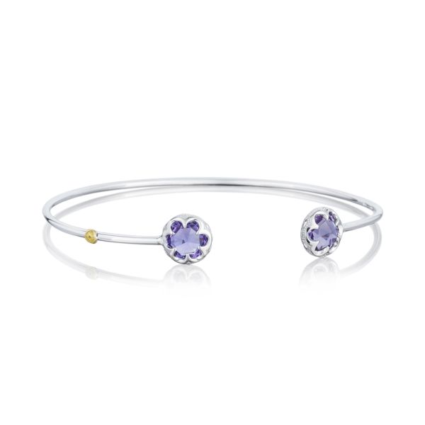 CRESCENT BEZEL CUFF FEATURING AMETHYST