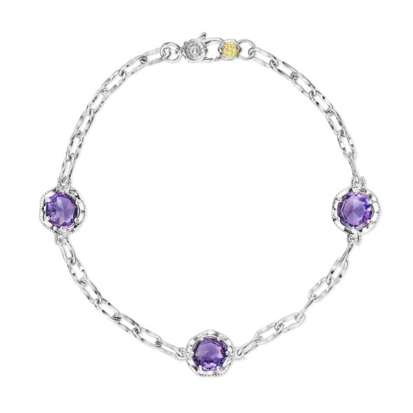 TRIPLE GEM BRACELET FEATURING AMETHYST