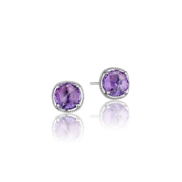 SIMPLY GEM RING FEATURING NEO-TURQUOISE SIMPLY GEM STUD FEATURING AMETHYST
