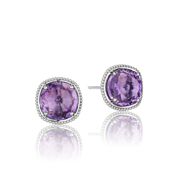 BOLD SIMPLY GEM STUD FEATURING AMETHYST