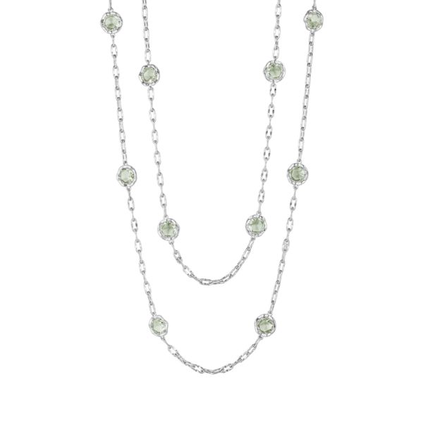 38" CANDY DROP NECKLACE FEATURING PRASIOLITE QUART