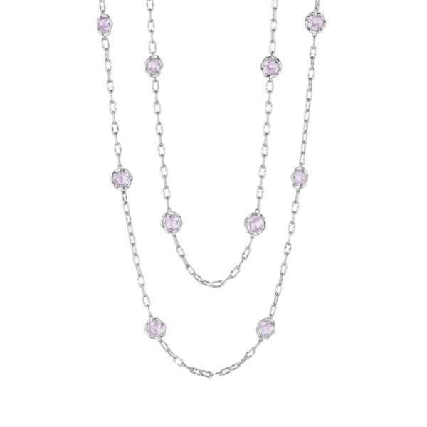 38” CANDY DROP NECKLACE FEATURING ROSE AMETHYST