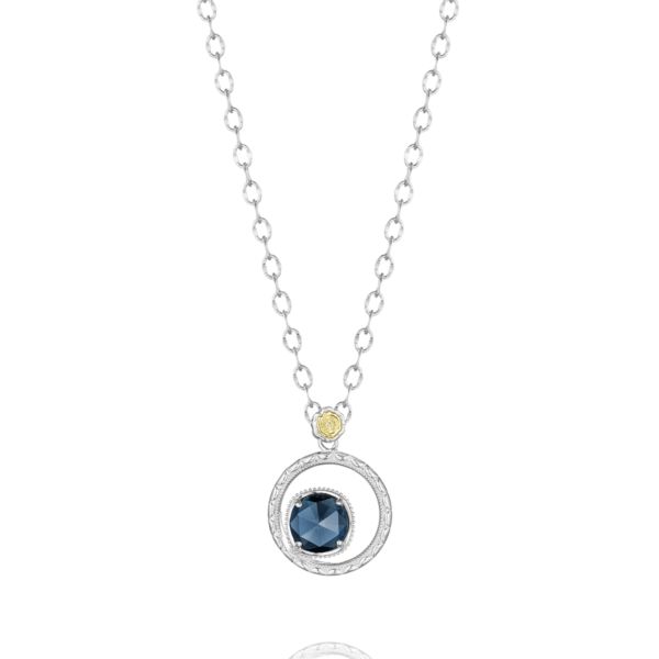 SILVER BLOOM GEM STUDS FEATURING SKY BLUE TOPAZ