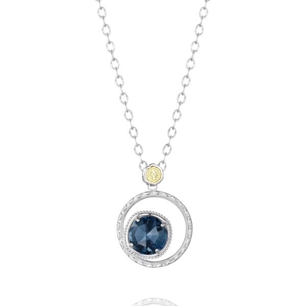BOLD BLOOM NECKLACE FEATURING LONDON BLUE TOPAZ