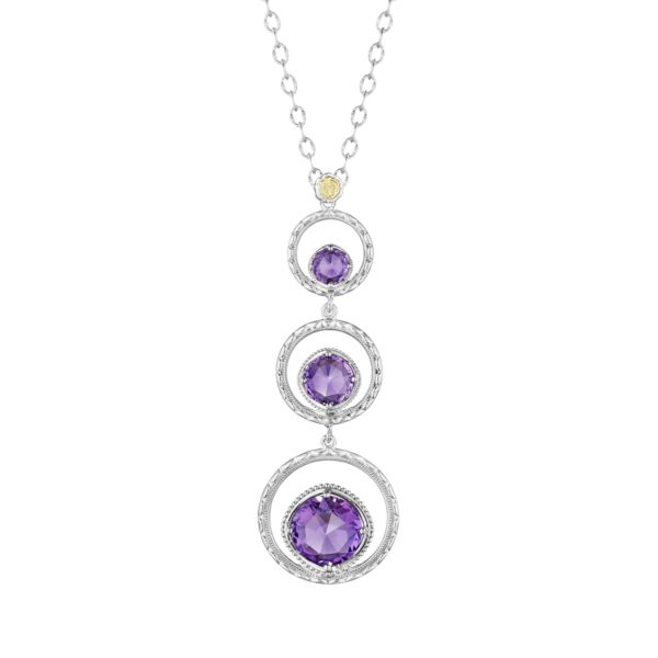 SKIPPING STONE NECKLACE FEATURING AMETHYST