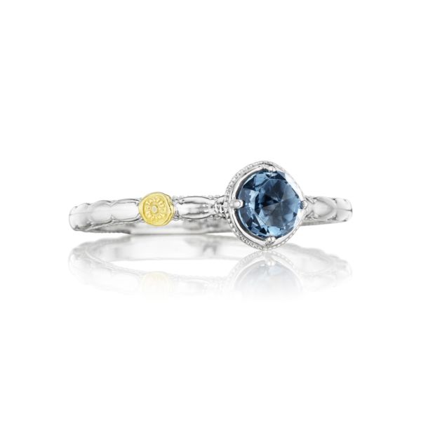 PETITE SIMPLY GEM RING FEATURING LONDON BLUE TOPAZ