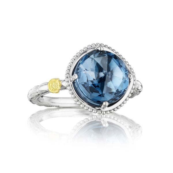 BOLD SIMPLY GEM SOLITAIRE RING FEATURING LONDON BLUE TOPAZ