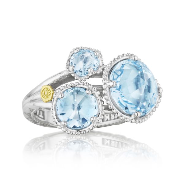 BUDDING BRILLIANCE RING FEATURING SKY BLUE TOPAZ