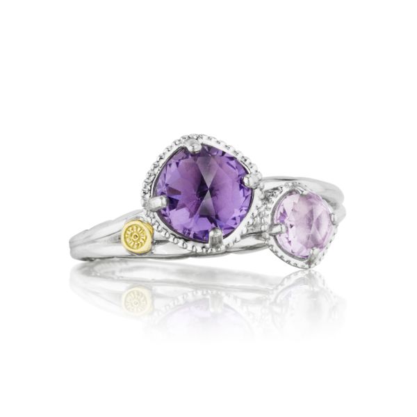 BUDDING BRILLIANCE DUO RING FEATURING ASSORTED GEMSTONES